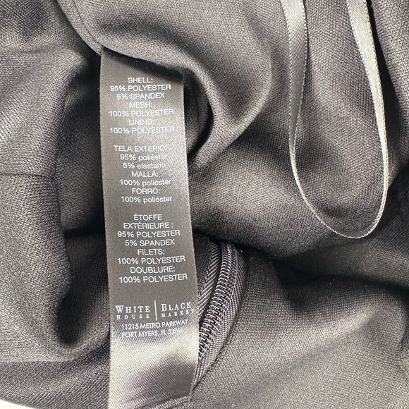 WHBM Black Sleeveless Flare Dress Midi Dress with Lace Netting Hem Line Size 00 - Picture 13 of 14